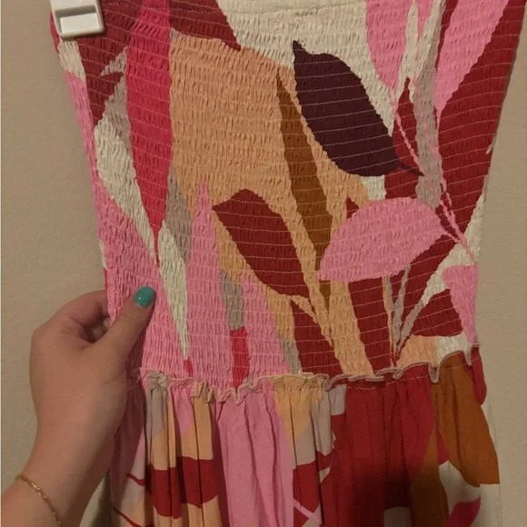 ABEL THE LABEL Strapless Smocked Bodice Maxi Dress – Size S - Picture 4 of 7